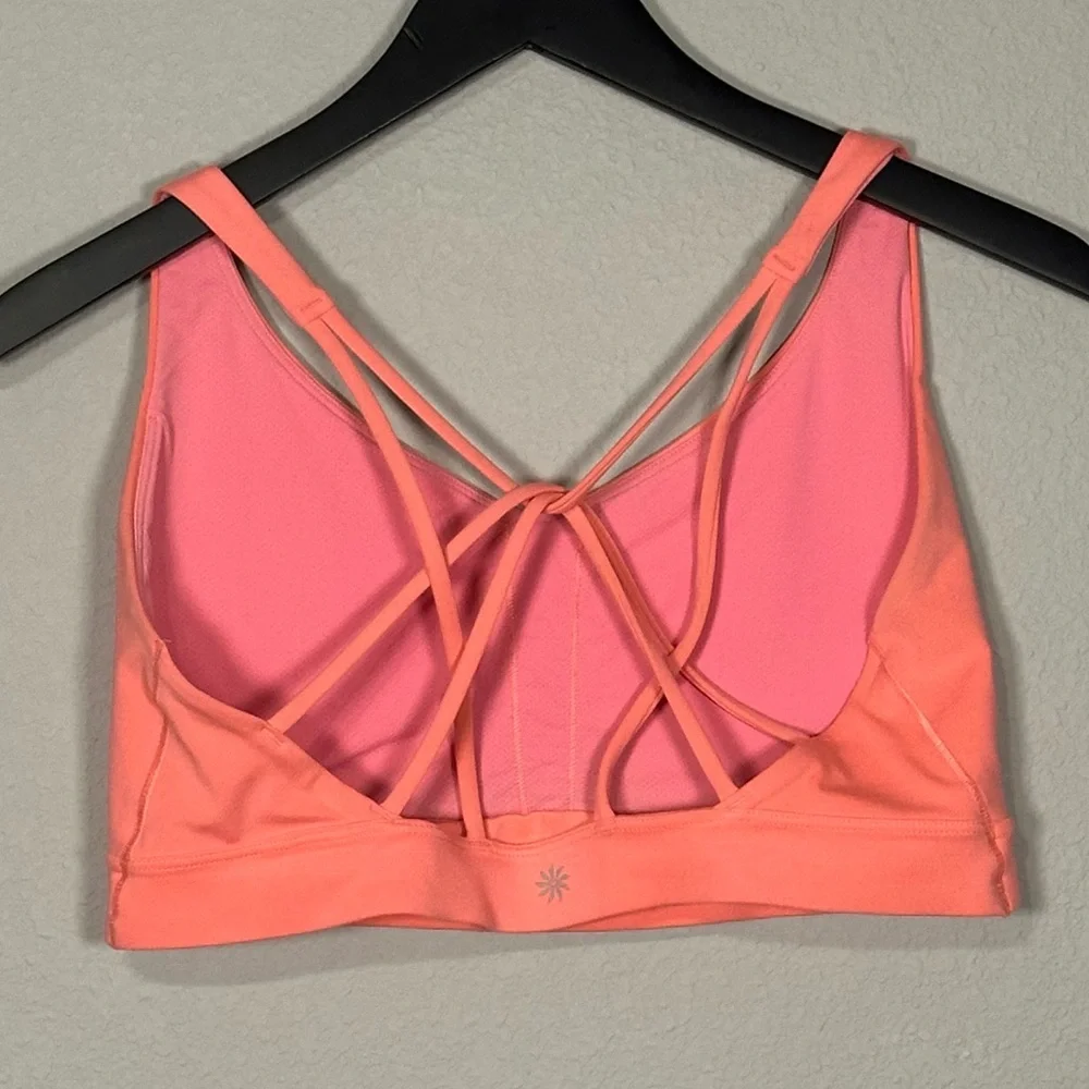 Athleta NWT SOLACE BRA IN POWERVITA - Size Large in Mimosa Pink